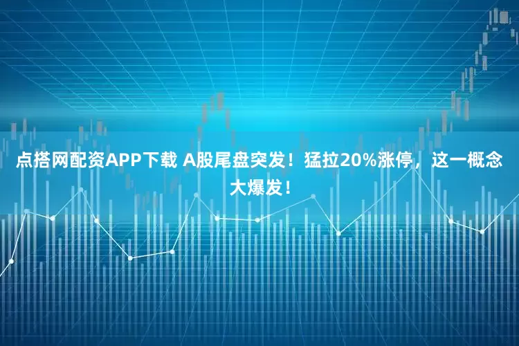 点搭网配资APP下载 A股尾盘突发！猛拉20%涨停，这一概念大爆发！